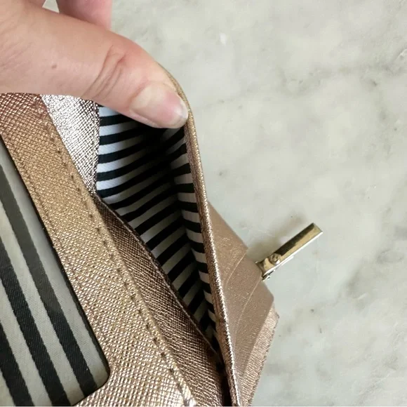 Kate Spade Spencer Metallic Small Slim Bifold Wallet - Picture 5 of 6